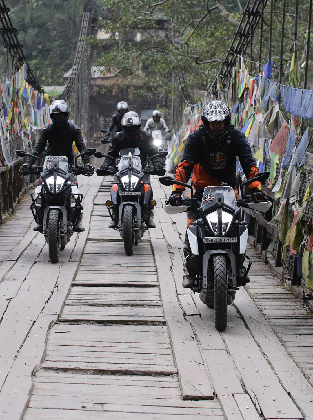 Sikkim trip on KTM Adventure 390 bridge crossing