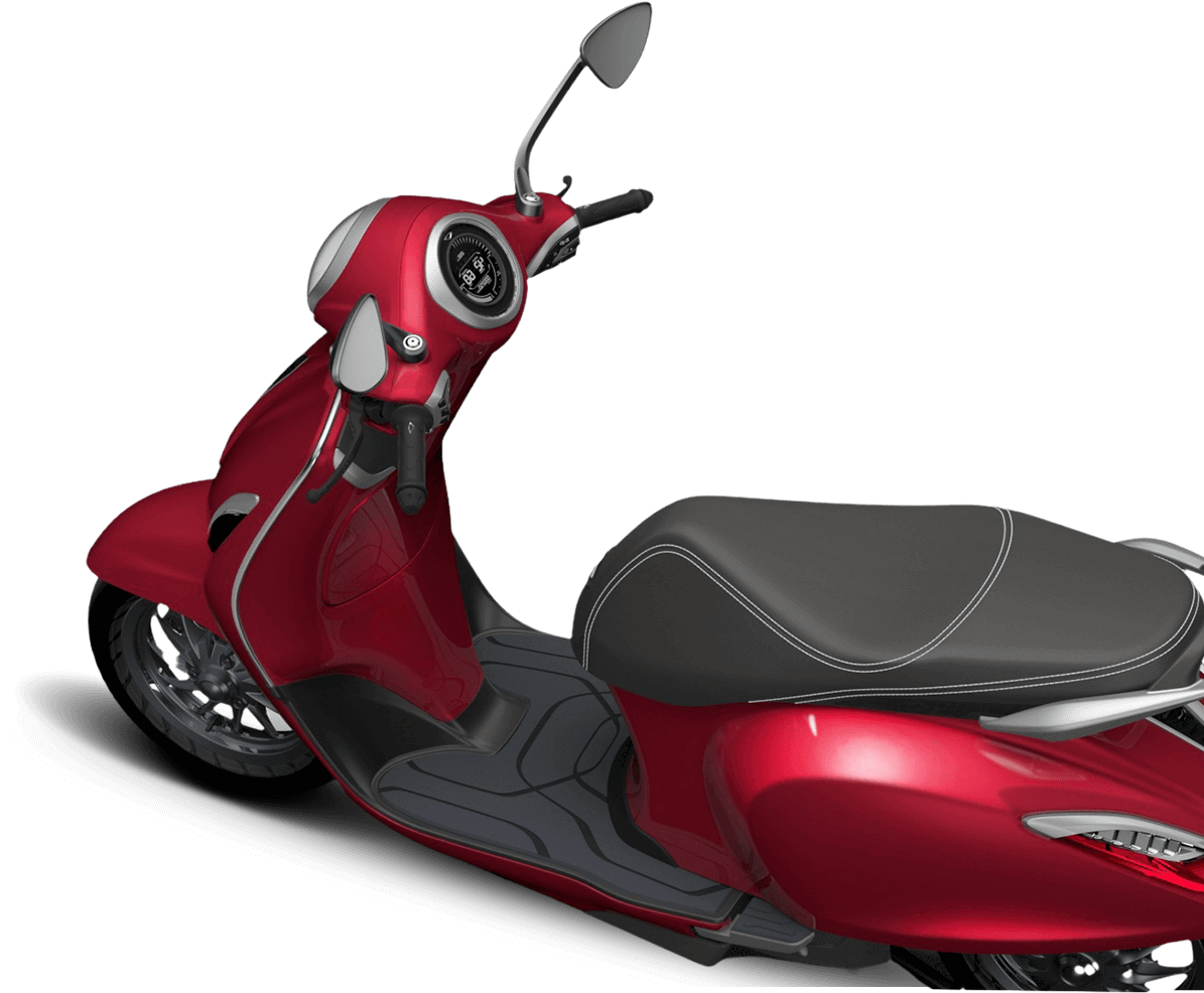 Bajaj Chetak electric scooter Velluto Rosso colour